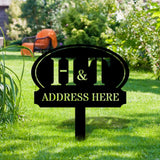 Address Unique Metal Sign, Metal Stake, Personalized Name Yard Sign, Outdoor Door Garden Decor, Metal Sign, Address Number, Housewarming