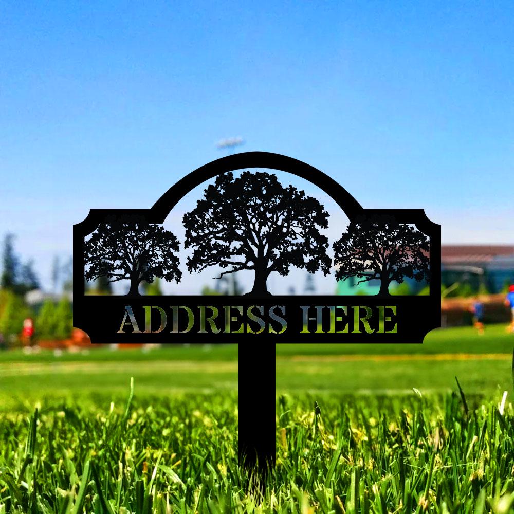 Address Unique Metal Sign, Metal Stake, Personalized Name Yard Sign, Outdoor Door Garden Decor, Metal Sign, Address Number, Housewarming