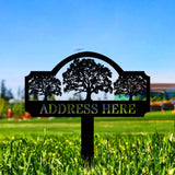 Address Unique Metal Sign, Metal Stake, Personalized Name Yard Sign, Outdoor Door Garden Decor, Metal Sign, Address Number, Housewarming