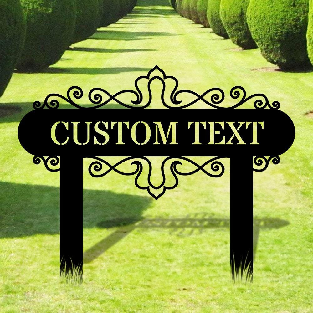 Address Unique Metal Sign, Metal Stake, Personalized Name Yard Sign, Outdoor Door Garden Decor, Metal Sign, Address Number, Housewarming