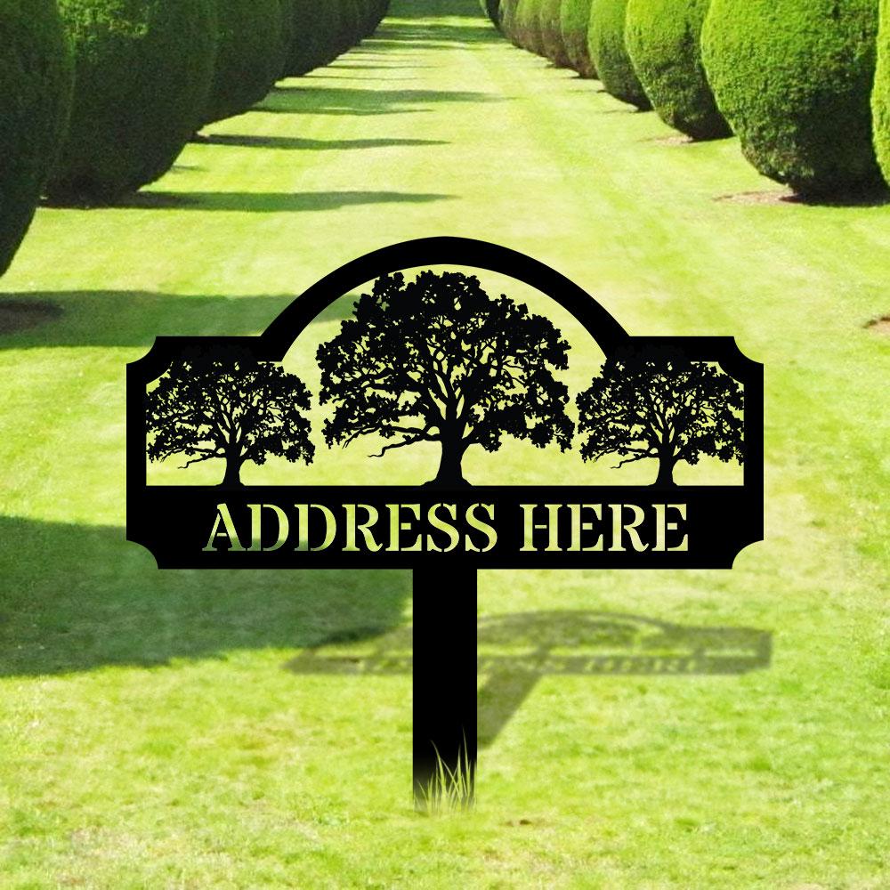 Address Unique Metal Sign, Metal Stake, Personalized Name Yard Sign, Outdoor Door Garden Decor, Metal Sign, Address Number, Housewarming