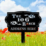 Address Unique Metal Sign Metal Stake Personalized Name Yard Sign Outdoor Door Garden Decor Metal Sign Address Number