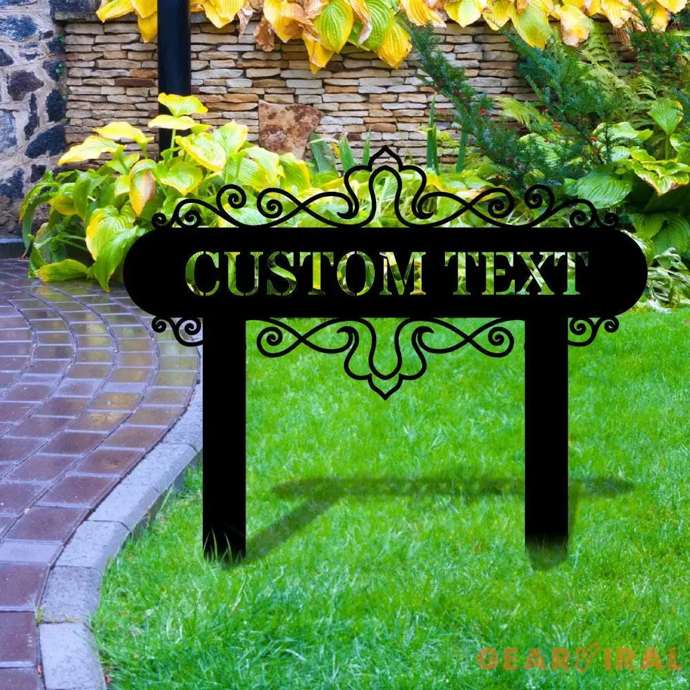 Address Unique Metal Sign Metal Stake Personalized Name Yard Sign Outdoor Door Garden Decor Metal Sign Address Number