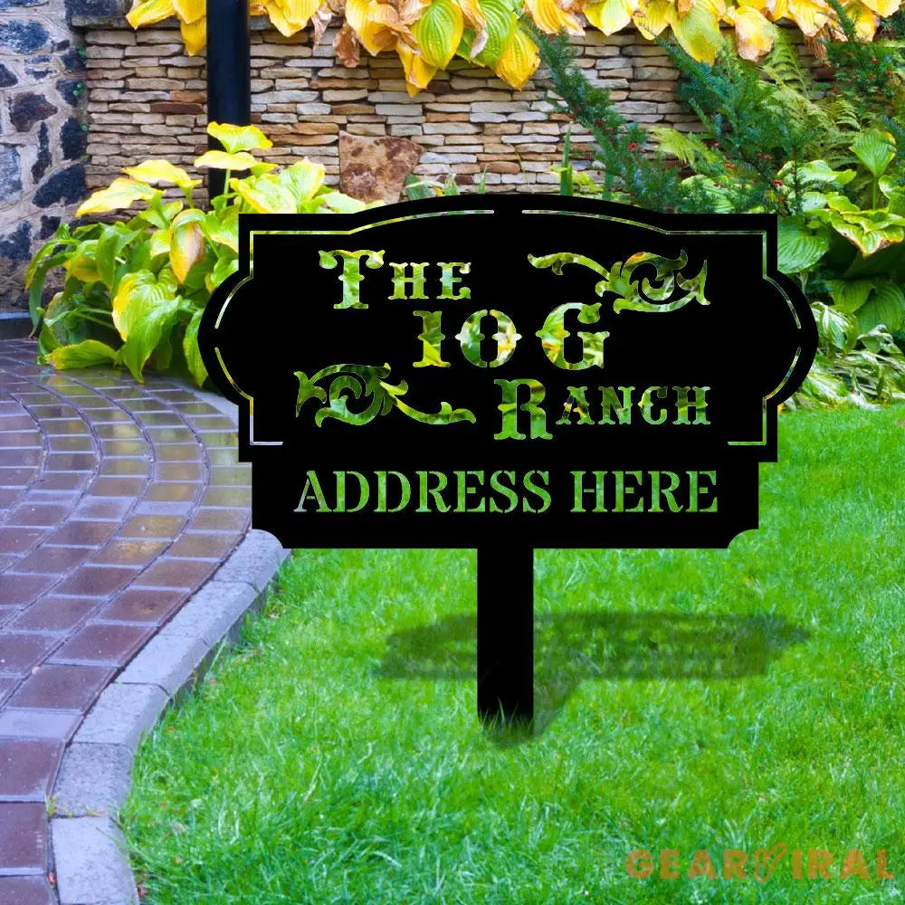 Address Unique Metal Sign Metal Stake Personalized Name Yard Sign Outdoor Door Garden Decor Metal Sign Address Number