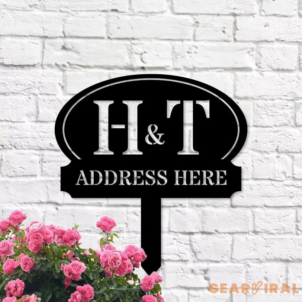 Address Unique Metal Sign Metal Stake Personalized Name Yard Sign Outdoor Door Garden Decor Metal Sign Address Number