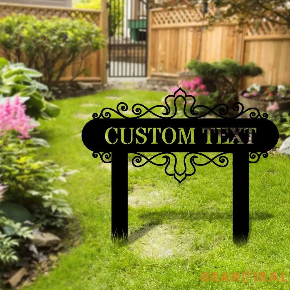 Address Unique Metal Sign Metal Stake Personalized Name Yard Sign Outdoor Door Garden Decor Metal Sign Address Number