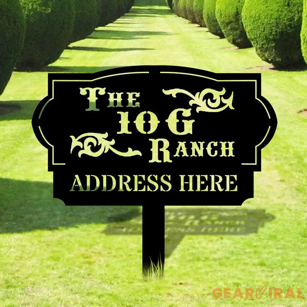 Address Unique Metal Sign Metal Stake Personalized Name Yard Sign Outdoor Door Garden Decor Metal Sign Address Number
