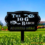 Address Unique Metal Sign Metal Stake Personalized Name Yard Sign Outdoor Door Garden Decor Metal Sign Address Number