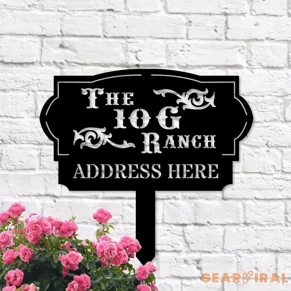 Address Unique Metal Sign Metal Stake Personalized Name Yard Sign Outdoor Door Garden Decor Metal Sign Address Number