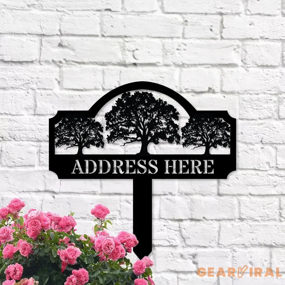 Address Unique Metal Sign Metal Stake Personalized Name Yard Sign Outdoor Door Garden Decor Metal Sign Address Number