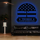 Address USA Metal House Address Sign, Vertical Address Number Sign, Minimal Address Sign, Home Number, Housewarming Gift, Door Number