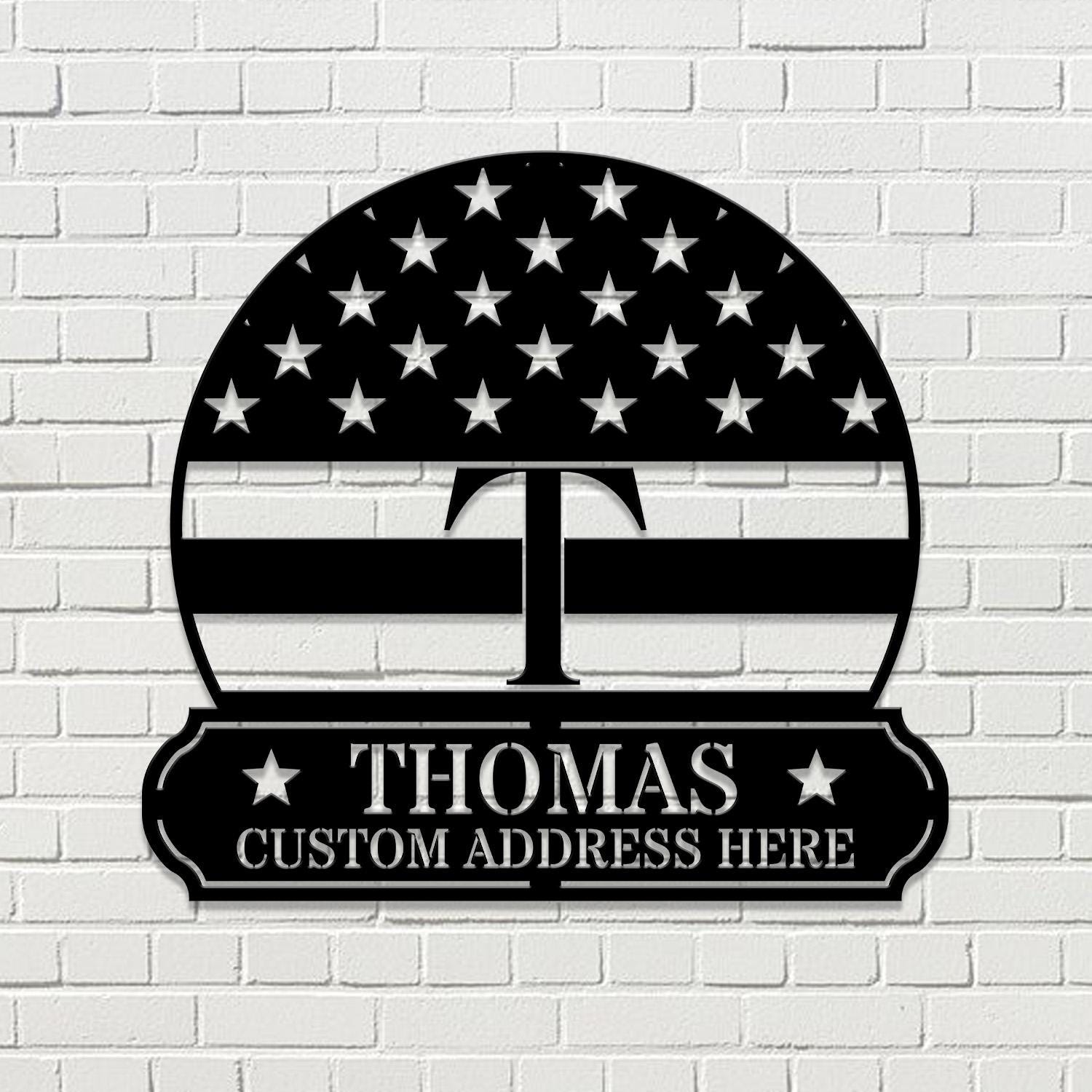 Address USA Metal House Address Sign, Vertical Address Number Sign, Minimal Address Sign, Home Number, Housewarming Gift, Door Number