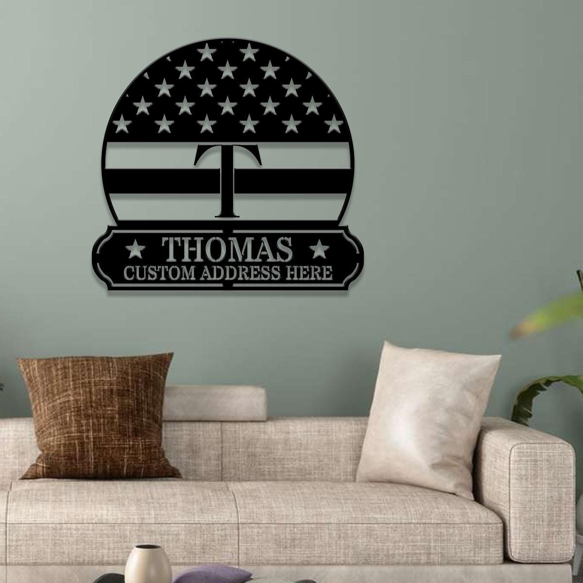 Address USA Metal House Address Sign, Vertical Address Number Sign, Minimal Address Sign, Home Number, Housewarming Gift, Door Number