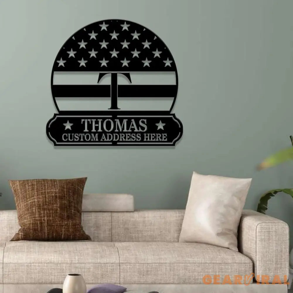 Address USA Metal House Address Sign Vertical Address Number Sign Minimal Address Sign Home Number Housewarming Gift
