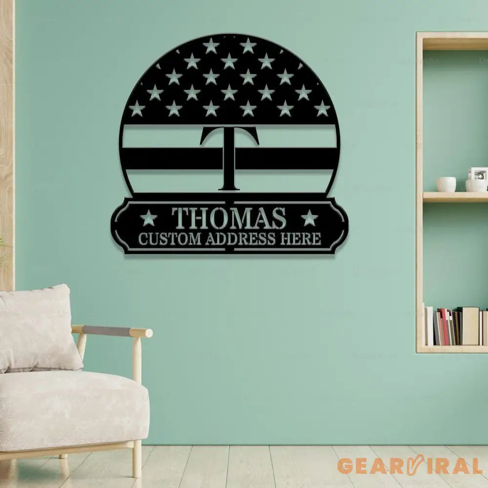 Address USA Metal House Address Sign Vertical Address Number Sign Minimal Address Sign Home Number Housewarming Gift