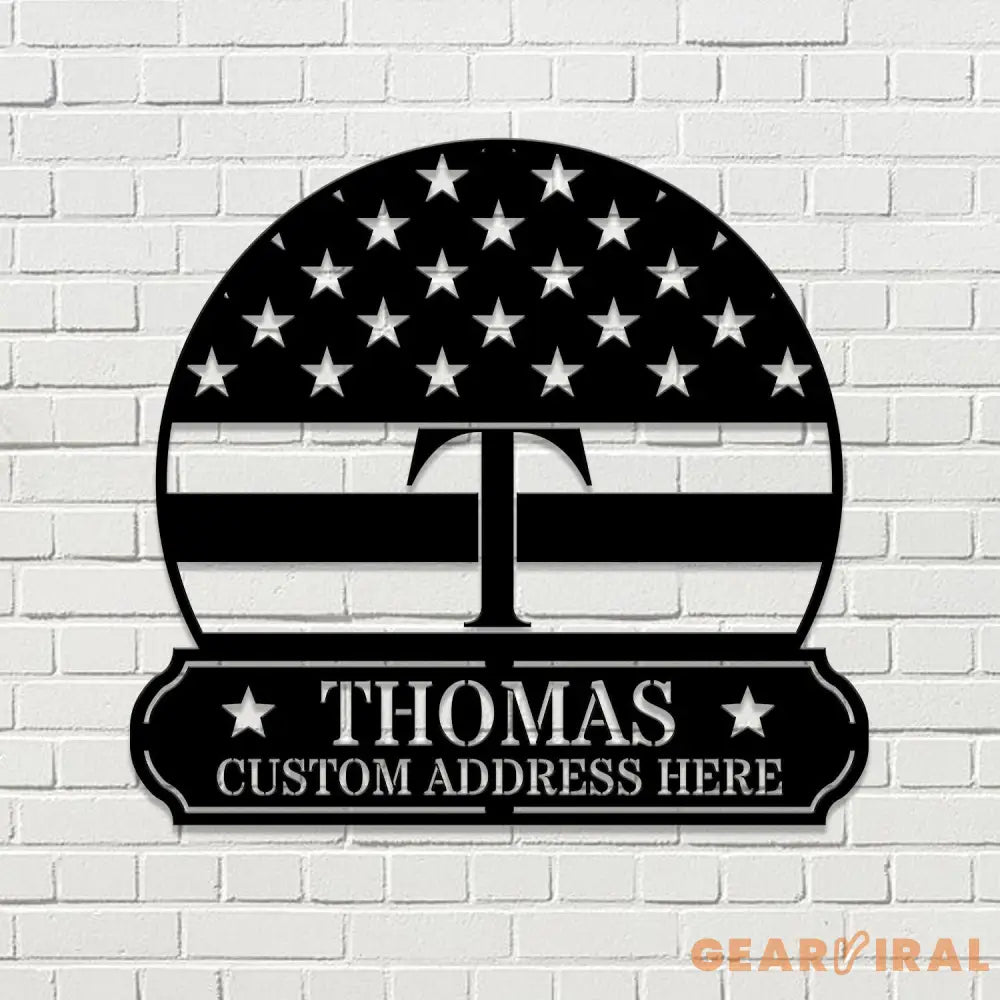 Address USA Metal House Address Sign Vertical Address Number Sign Minimal Address Sign Home Number Housewarming Gift