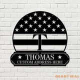 Address USA Metal House Address Sign Vertical Address Number Sign Minimal Address Sign Home Number Housewarming Gift
