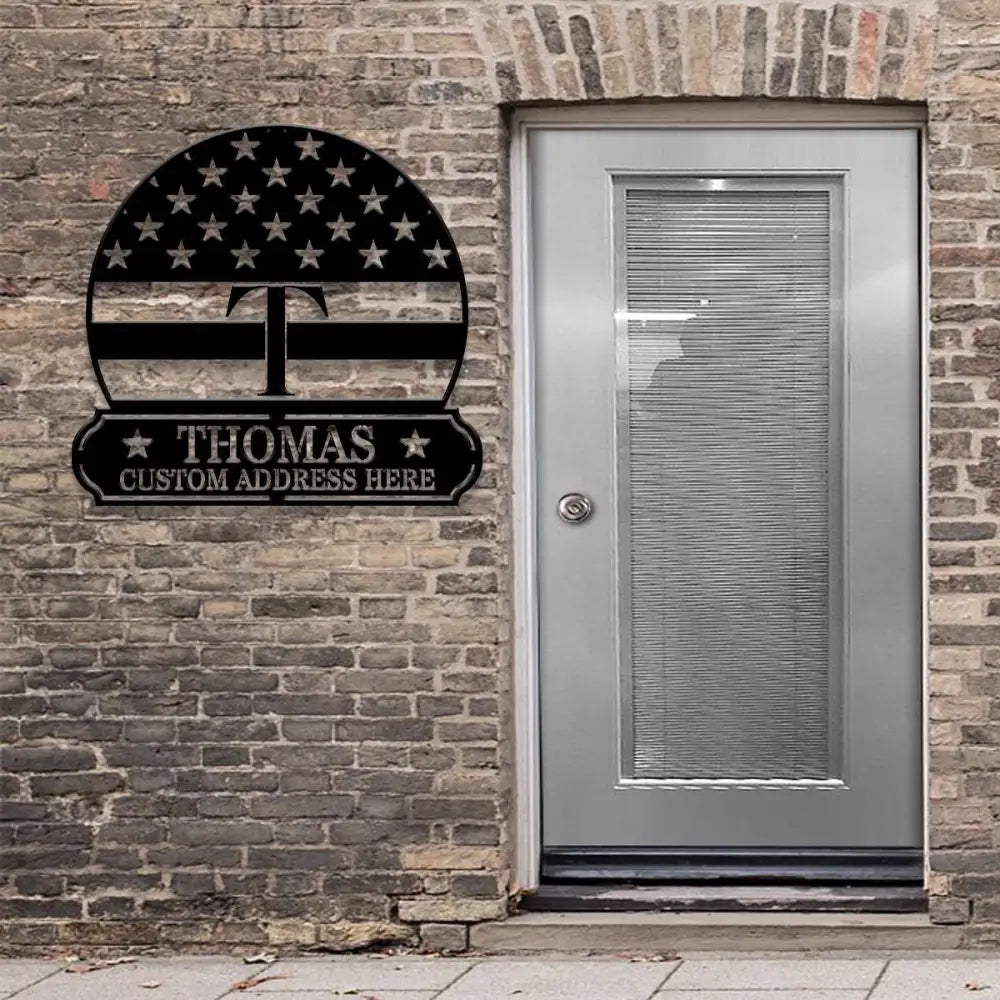 Address USA Metal House Address Sign Vertical Address Number Sign Minimal Address Sign Home Number Housewarming Gift