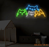 Adorable Cats Neon Sign - Custom Kitty LED Light Funny Cat Lover Gift Pet Shop Decor Bedroom Wall Art Perfect Gift for