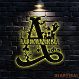 Alphabet Metal Sign Halloween Spider Decorative Name Sign Personalized Split Letter Last Name Halloween Sign Outdoor