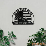 America Metal Wall Art American Flag Wall Decor US Large Metal Wall Sign Independence Day Flag Patriotic Gift Family