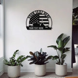 America Metal Wall Art American Flag Wall Decor US Large Metal Wall Sign Independence Day Flag Patriotic Gift Family