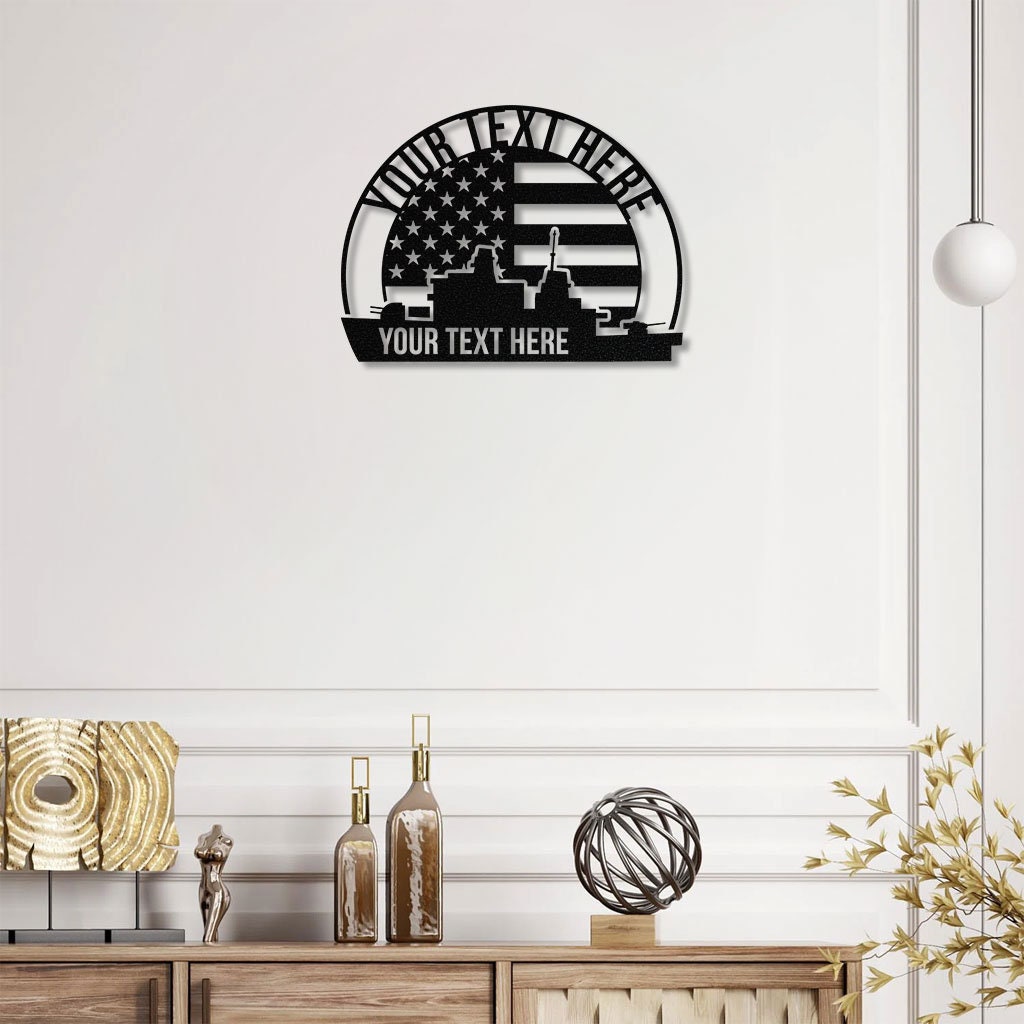 America Metal Wall Art, American Flag Wall Decor, US Large Metal Wall Sign, Independence Day Flag, Patriotic Gift, Family Name Sign