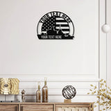 America Metal Wall Art, American Flag Wall Decor, US Large Metal Wall Sign, Independence Day Flag, Patriotic Gift, Family Name Sign