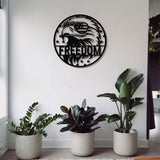 American Eagle Custom Metal Wall Art, American Flag Wall Decor, US Large Metal Eagle Wall Sign, Patriotic Gift, Custom Metal Sign