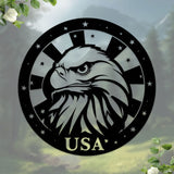 American Eagle Metal Wall Art, American Flag Wall Decor, US Large Metal Eagle Wall Sign, Eagle Living Room Decor, Housewarming Gift