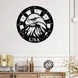 American Eagle Metal Wall Art, American Flag Wall Decor, US Large Metal Eagle Wall Sign, Eagle Living Room Decor, Housewarming Gift