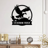 American Eagle Metal Wall Art, American Flag Wall Decor, US Large Metal Eagle Wall Sign, Fourth of July Independence Day Flag