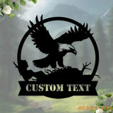 American Eagle Metal Wall Art American Flag Wall Decor US Large Metal Eagle Wall Sign Fourth of July Independence Day