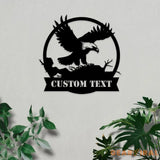 American Eagle Metal Wall Art American Flag Wall Decor US Large Metal Eagle Wall Sign Fourth of July Independence Day