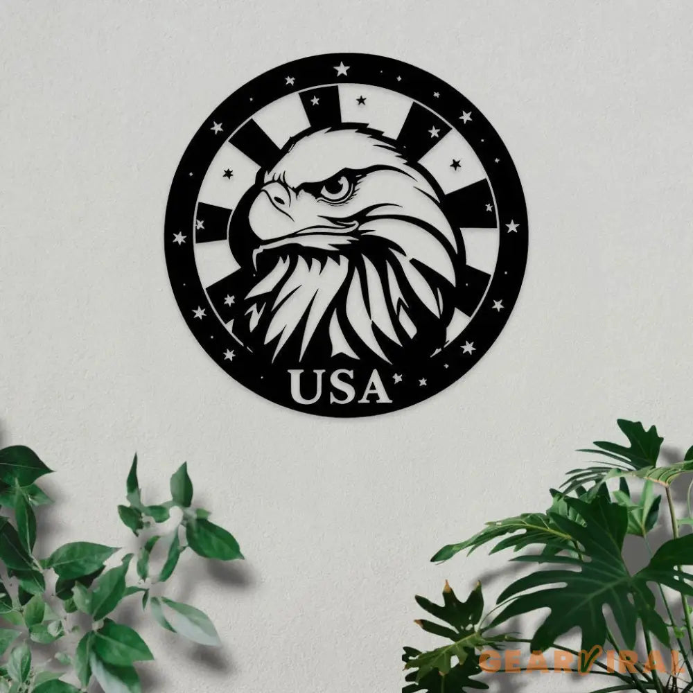 American Eagle Metal Wall Art American Flag Wall Decor US Large Metal Eagle Wall Sign Eagle Living Room Decor