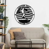 American Football Game Custom Name Metal Sign with LED Lights, Personalized Family Name Metal Sign, Personalized Wall Art, Housewarming Gift