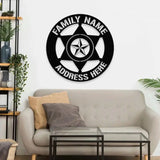 American Metal House Metal Sign Veteran Metal Sign Housewarming Outdoor Door Decor Address Wall Art Perfect Gift for