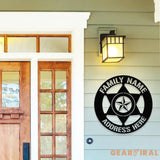 American Metal House Metal Sign Veteran Metal Sign Housewarming Outdoor Door Decor Address Wall Art Perfect Gift for