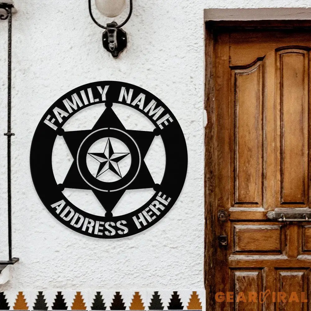 American Metal House Metal Sign Veteran Metal Sign Housewarming Outdoor Door Decor Address Wall Art Perfect Gift for