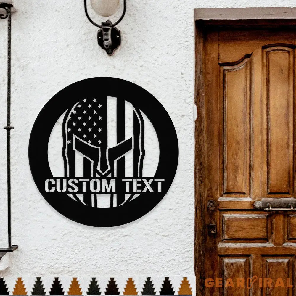 American Metal House Metal Sign Veteran Metal Sign Housewarming Outdoor Door Decor Patriotic Wall Art Perfect Gift for