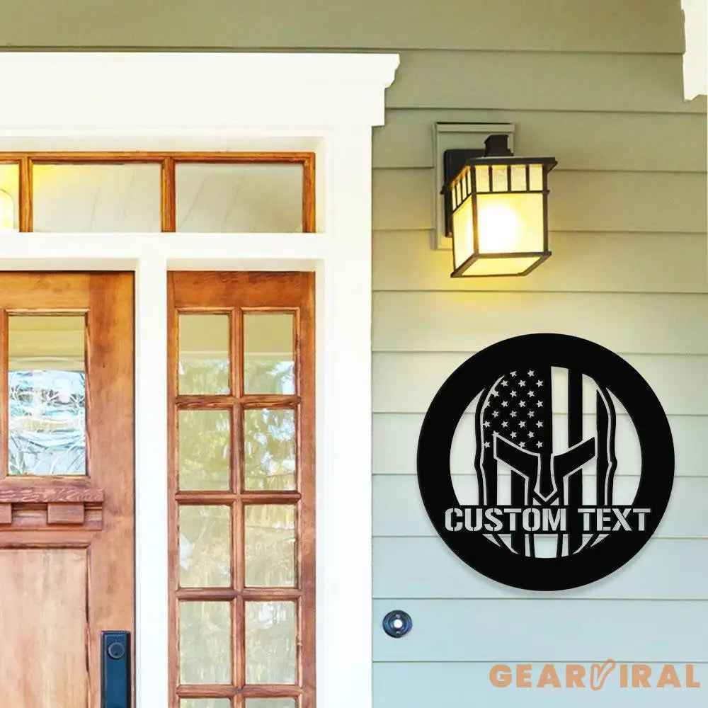 American Metal House Metal Sign Veteran Metal Sign Housewarming Outdoor Door Decor Patriotic Wall Art Perfect Gift for