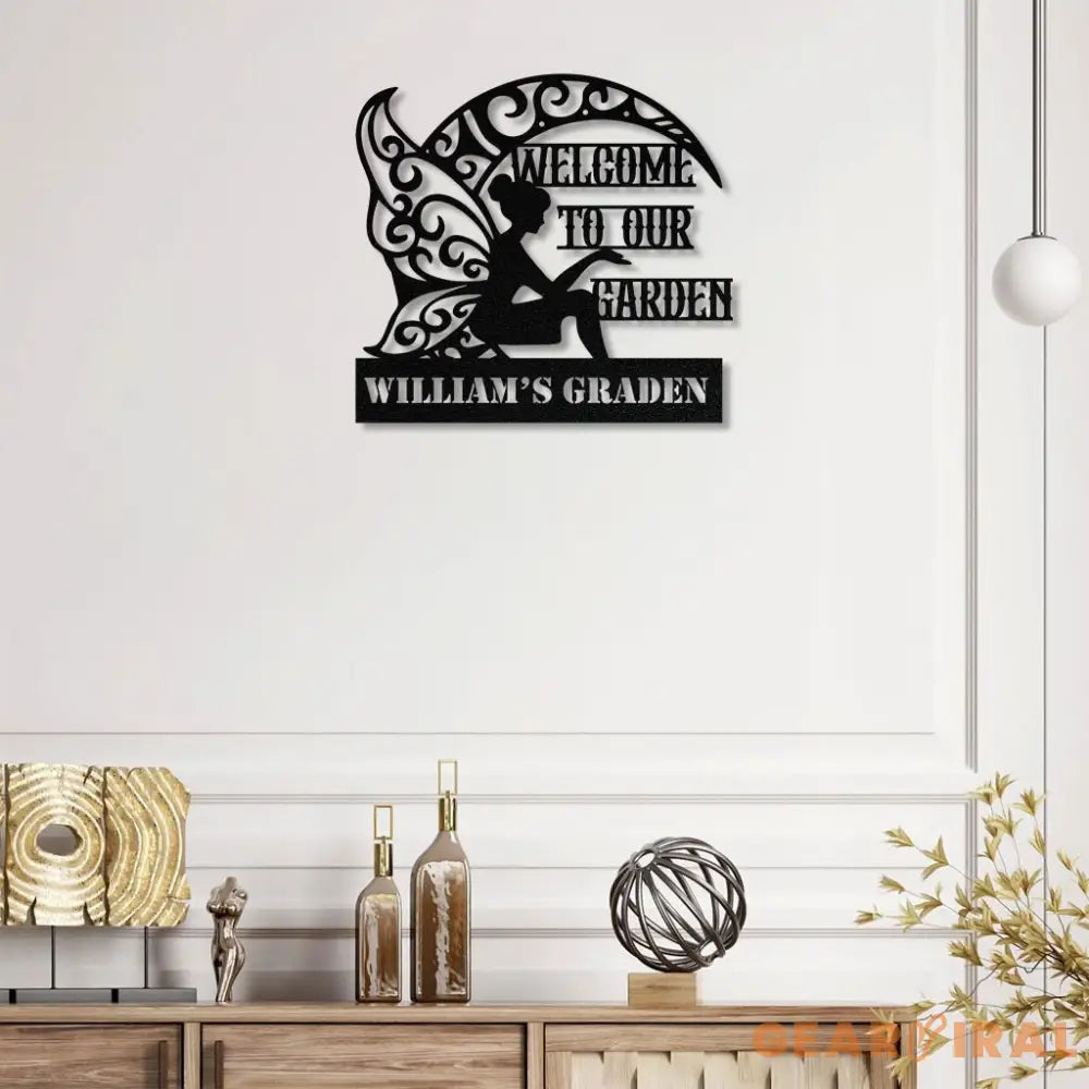 Angle Custom Name Garden Decor Custom Garden Name Metal Hanging Sign Personalized Metal Gardening Nature Lover Gift For