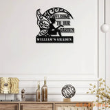 Angle Custom Name Garden Decor Custom Garden Name Metal Hanging Sign Personalized Metal Gardening Nature Lover Gift For