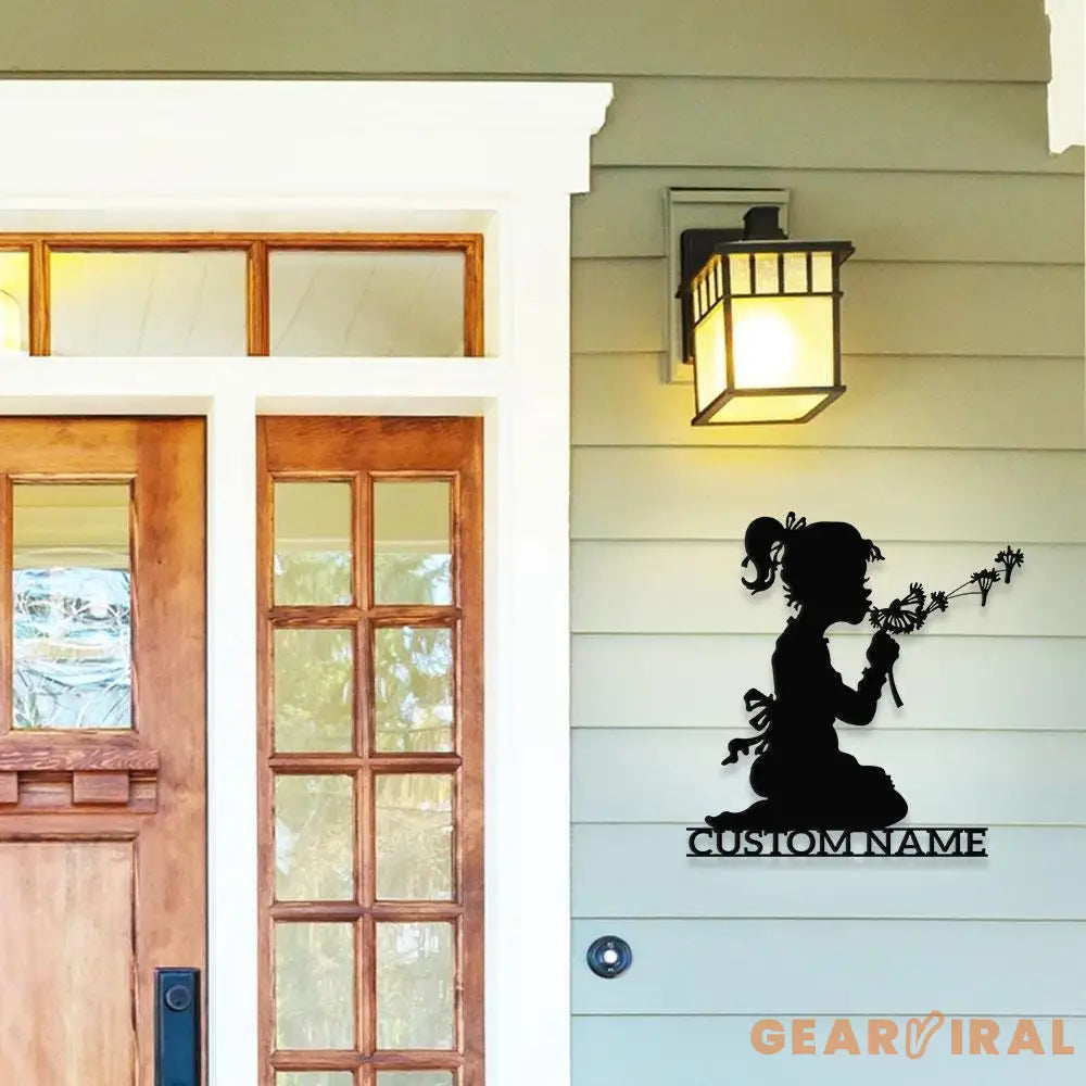 Angle Monograms Name Metal Sign Personalized Princess Room Name Led Sign Outdoor Door Decor Address Wall Art Gift for