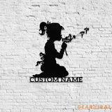 Angle Monograms Name Metal Sign Personalized Princess Room Name Led Sign Outdoor Door Decor Address Wall Art Gift for