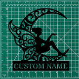 Angle Monograms Name Metal Sign, Personalized Princess Room Name Led Sign, Outdoor Decor,  Angle Wall Art, Perfect Gift for Housewarming