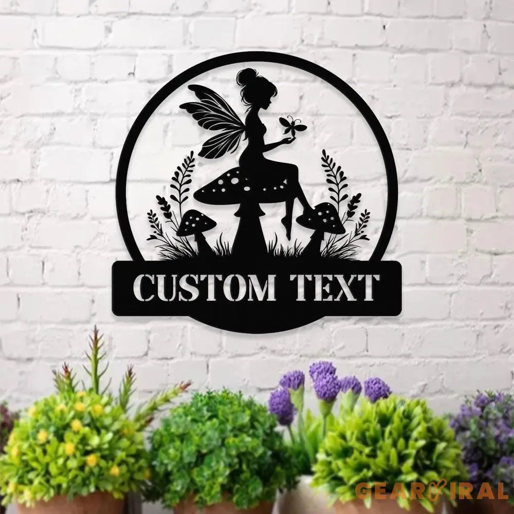 Angle Mushroom Name Metal Sign Personalized Princess Room Name Led Sign Outdoor Door Decor Address Wall Art Gift for