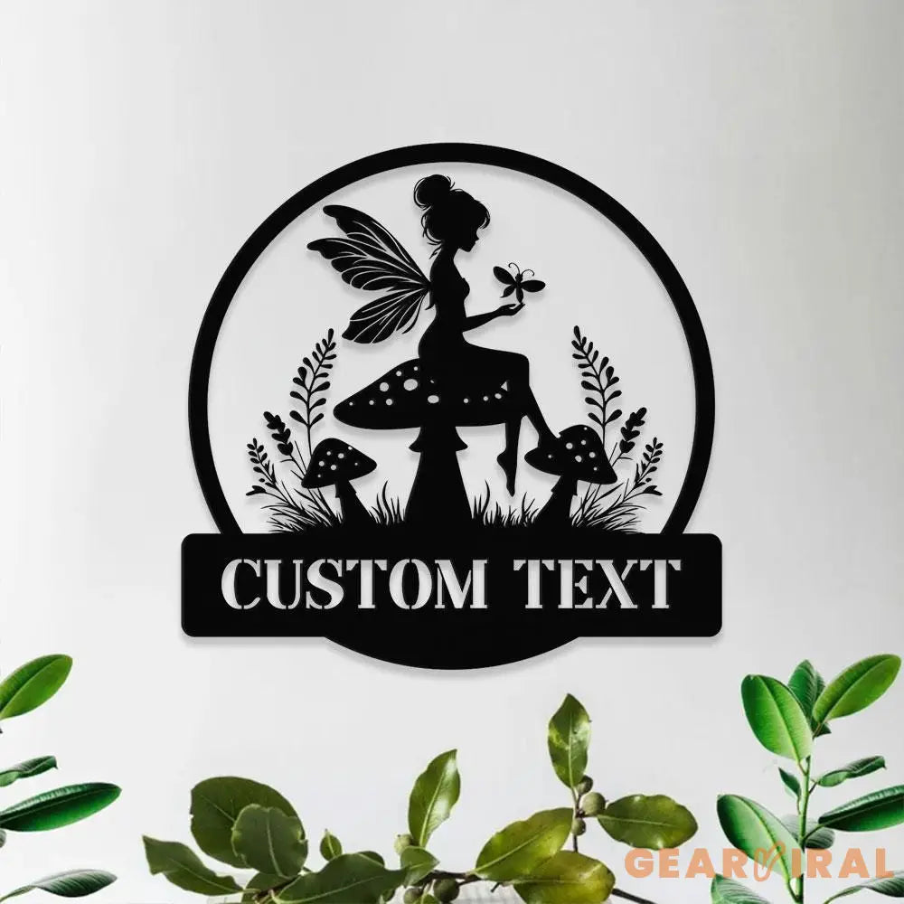 Angle Mushroom Name Metal Sign Personalized Princess Room Name Led Sign Outdoor Door Decor Address Wall Art Gift for