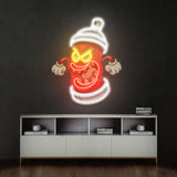 Angry Fire Hydrant Led Neon Acrylic Artwork