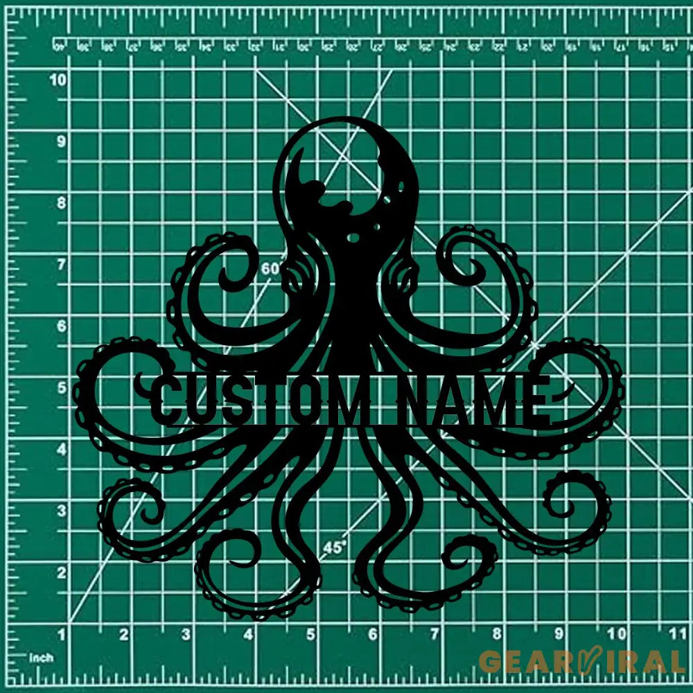 Angry Octopus Metal Welder Sign Personalized Family Name Metal Sign Outdoor Door Decor Octopus Wall Art Housewarming